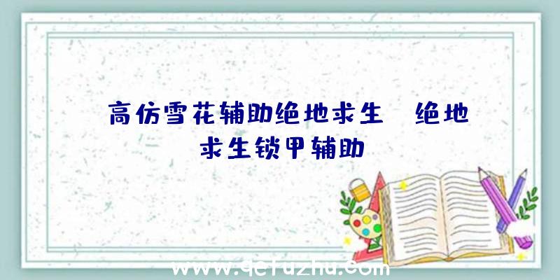 「高仿雪花辅助绝地求生」|绝地求生锁甲辅助